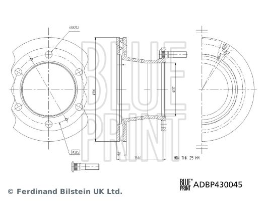 BLUE PRINT Тормозной диск ADBP430045